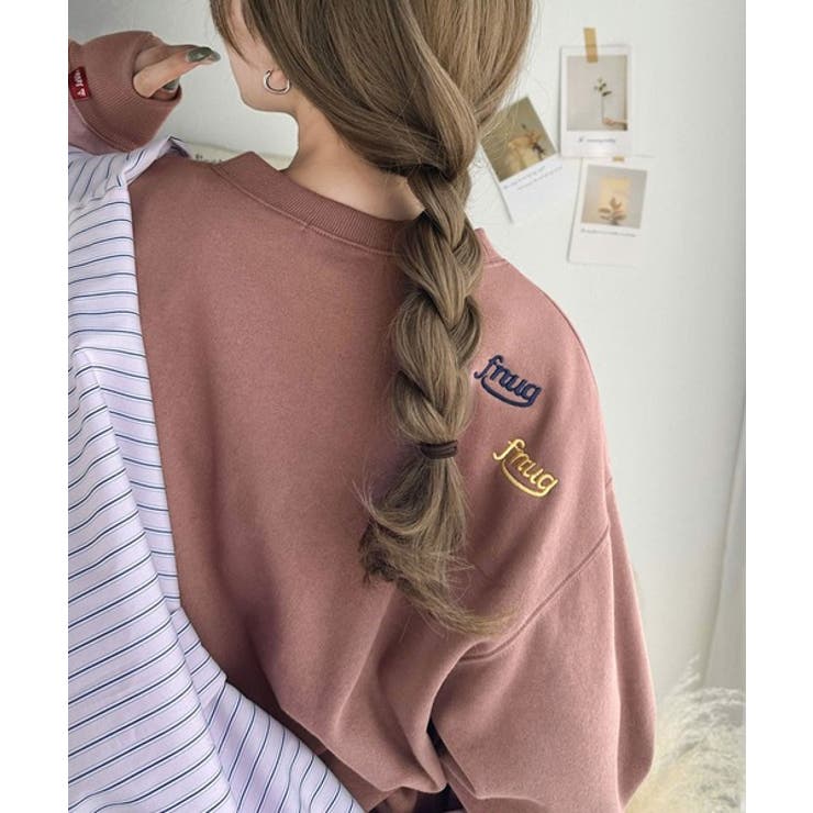 着るだけで今っぽさ叶う。ランダム刺繍クロップド丈裏起毛スウェット | Classical Elf  | 詳細画像24 