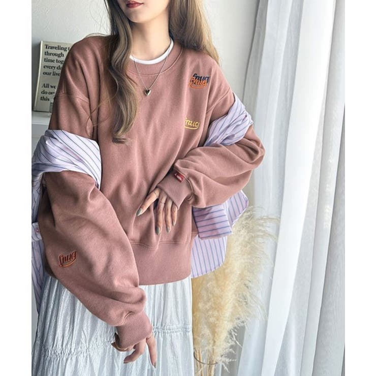 着るだけで今っぽさ叶う。ランダム刺繍クロップド丈裏起毛スウェット | Classical Elf  | 詳細画像26 