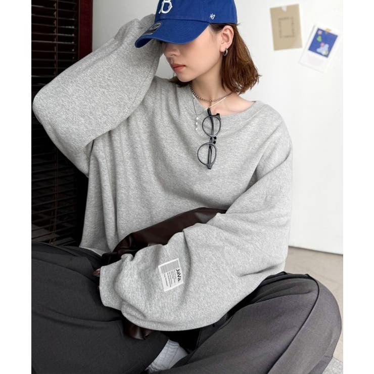 リラクシーに着こなす、オンナっぽカジュアル！裏起毛ワイドネックビックスウェット | Classical Elf  | 詳細画像12 