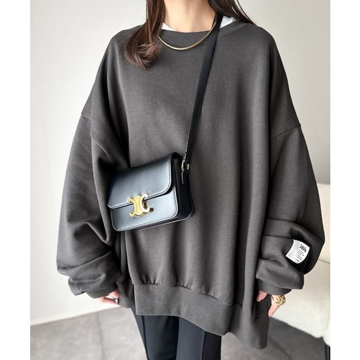 リラクシーに着こなす、オンナっぽカジュアル！裏起毛ワイドネックビックスウェット | Classical Elf  | 詳細画像22 