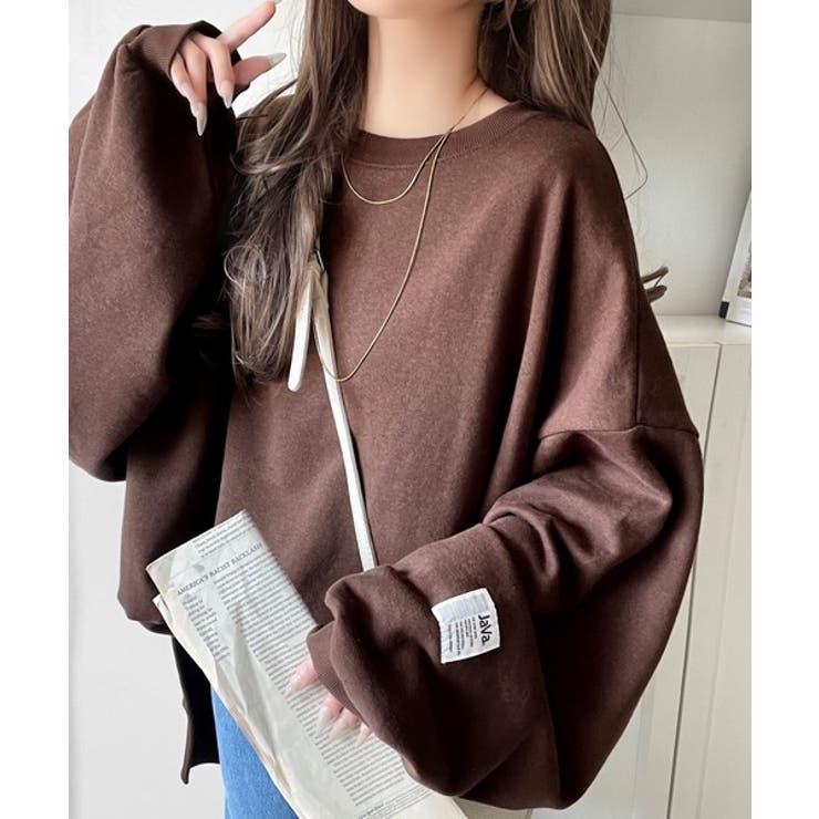 リラクシーに着こなす、オンナっぽカジュアル！裏起毛ワイドネックビックスウェット | Classical Elf  | 詳細画像27 