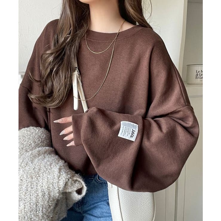 リラクシーに着こなす、オンナっぽカジュアル！裏起毛ワイドネックビックスウェット | Classical Elf  | 詳細画像28 