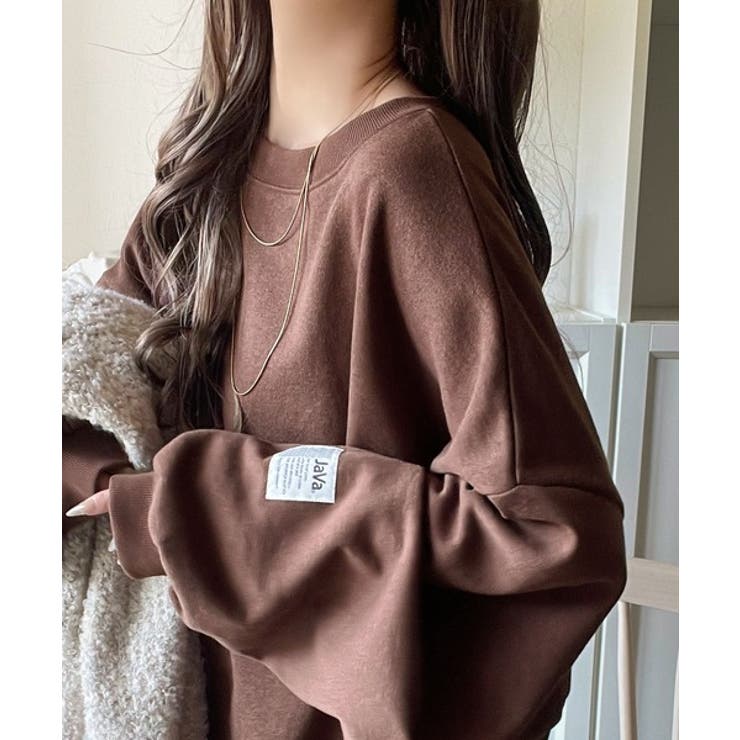 リラクシーに着こなす、オンナっぽカジュアル！裏起毛ワイドネックビックスウェット | Classical Elf  | 詳細画像30 