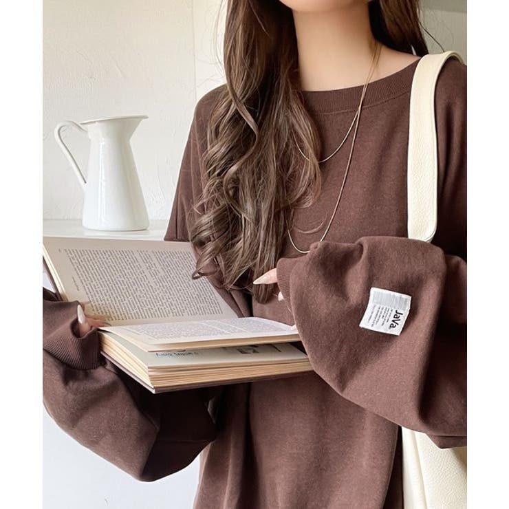 リラクシーに着こなす、オンナっぽカジュアル！裏起毛ワイドネックビックスウェット | Classical Elf  | 詳細画像31 