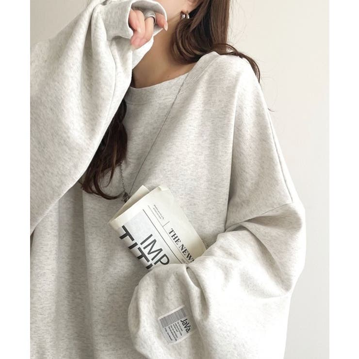 リラクシーに着こなす、オンナっぽカジュアル！裏起毛ワイドネックビックスウェット | Classical Elf  | 詳細画像34 