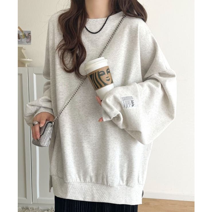 リラクシーに着こなす、オンナっぽカジュアル！裏起毛ワイドネックビックスウェット | Classical Elf  | 詳細画像35 