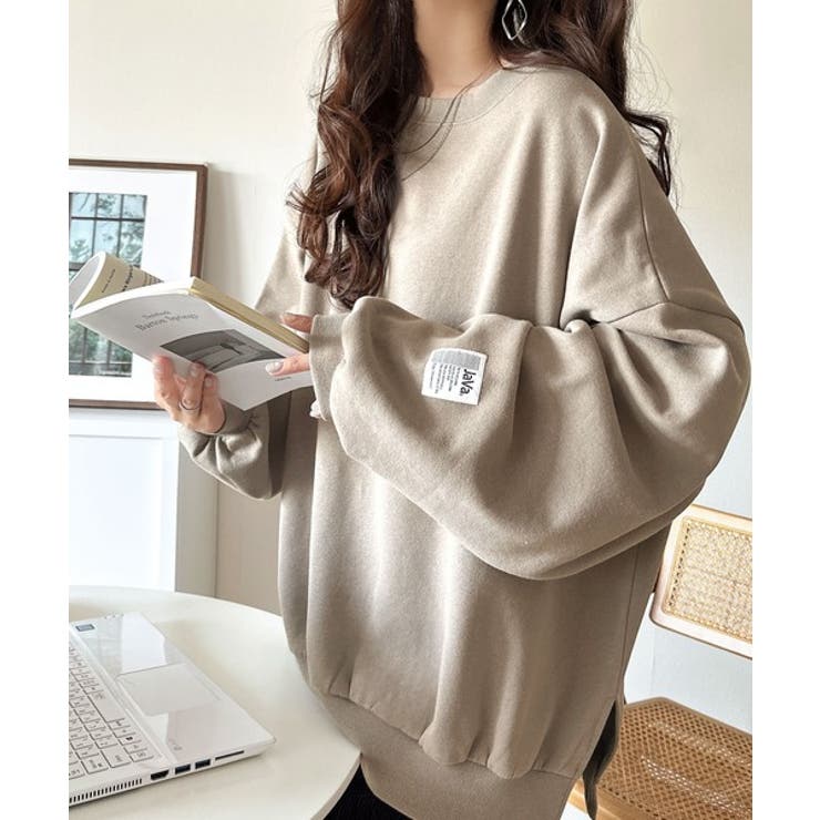 リラクシーに着こなす、オンナっぽカジュアル！裏起毛ワイドネックビックスウェット | Classical Elf  | 詳細画像40 