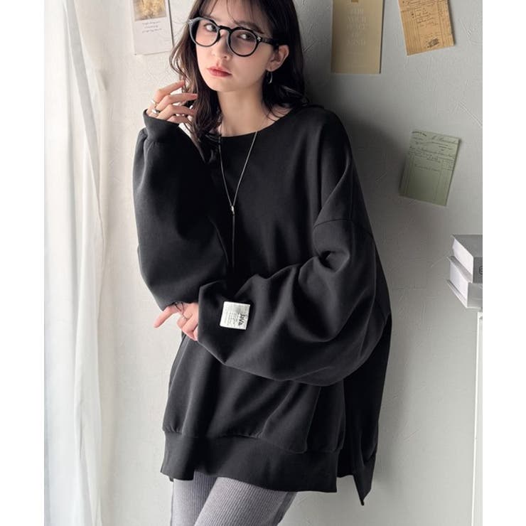 リラクシーに着こなす、オンナっぽカジュアル！裏起毛ワイドネックビックスウェット | Classical Elf  | 詳細画像2 