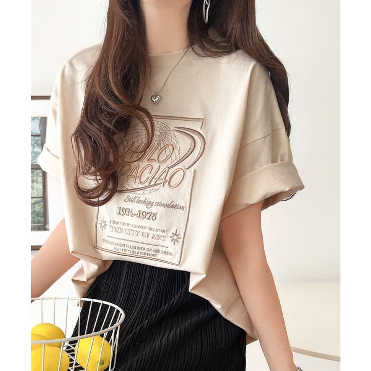 《JaVaジャバコラボ》シンプル派にも推したい！綿100％グラフィック刺繍Tシャ… | Classical Elf  | 詳細画像9 