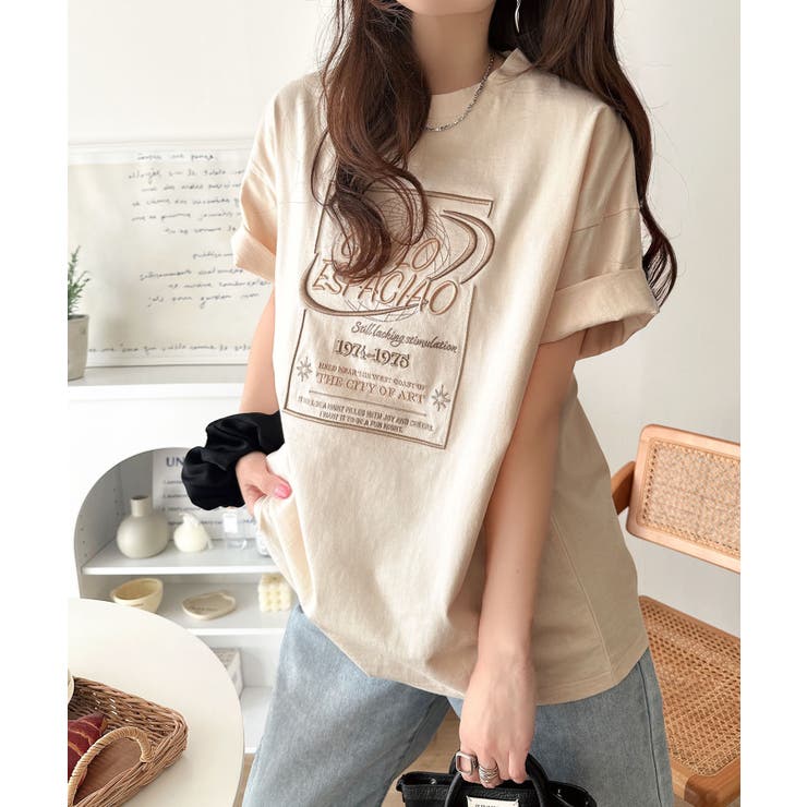 《JaVaジャバコラボ》シンプル派にも推したい！綿100％グラフィック刺繍Tシャ… | Classical Elf  | 詳細画像13 