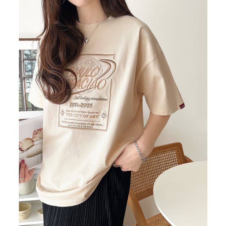 《JaVaジャバコラボ》シンプル派にも推したい！綿100％グラフィック刺繍Tシャ… | Classical Elf  | 詳細画像14 