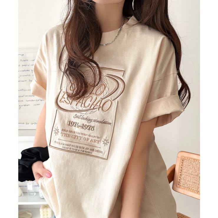 《JaVaジャバコラボ》シンプル派にも推したい！綿100％グラフィック刺繍Tシャ… | Classical Elf  | 詳細画像15 