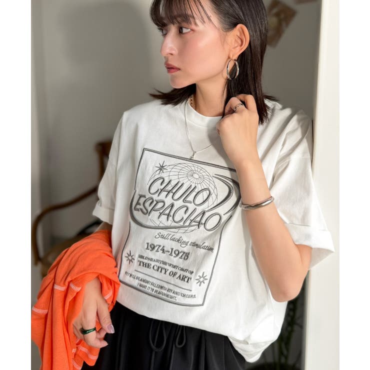 《JaVaジャバコラボ》シンプル派にも推したい！綿100％グラフィック刺繍Tシャ… | Classical Elf  | 詳細画像1 