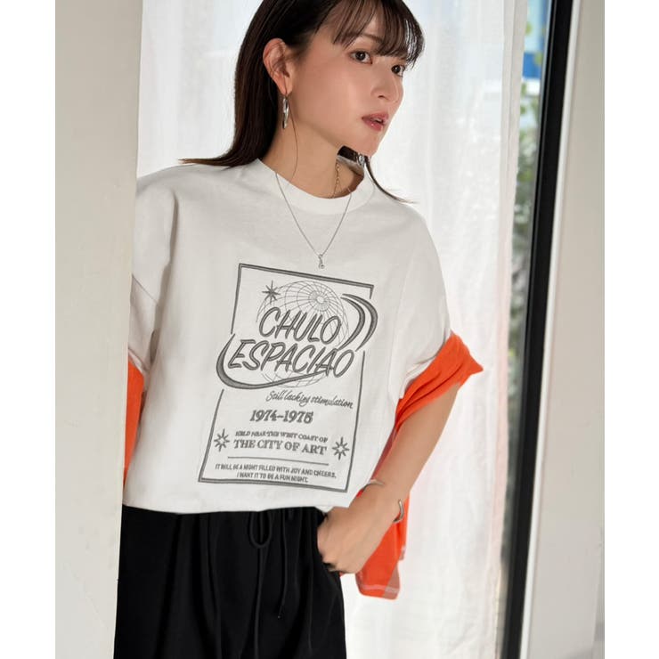 《JaVaジャバコラボ》シンプル派にも推したい！綿100％グラフィック刺繍Tシャ… | Classical Elf  | 詳細画像3 