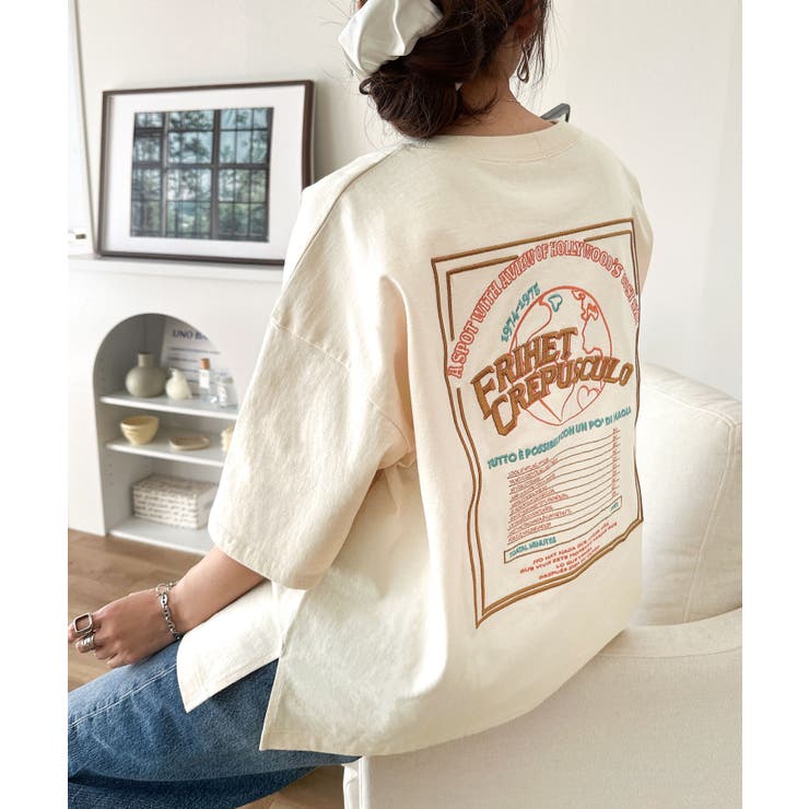 《JaVaジャバコラボ》背中で語る。綿100％バックグラフィック刺繍Tシャツ（半… | Classical Elf  | 詳細画像9 