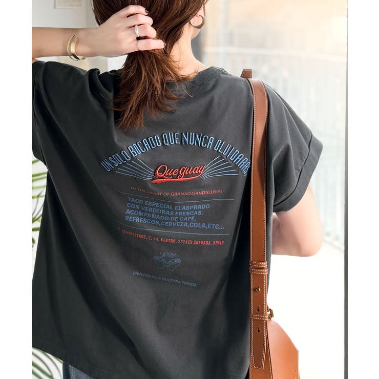 《JaVaジャバコラボ》背中で魅せる。バック刺繍フレンチスリーブTシャツ（半袖） | Classical Elf  | 詳細画像6 