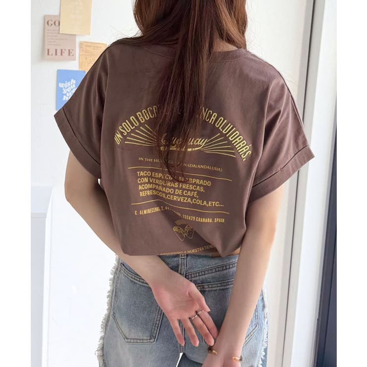《JaVaジャバコラボ》背中で魅せる。バック刺繍フレンチスリーブTシャツ（半袖） | Classical Elf  | 詳細画像9 