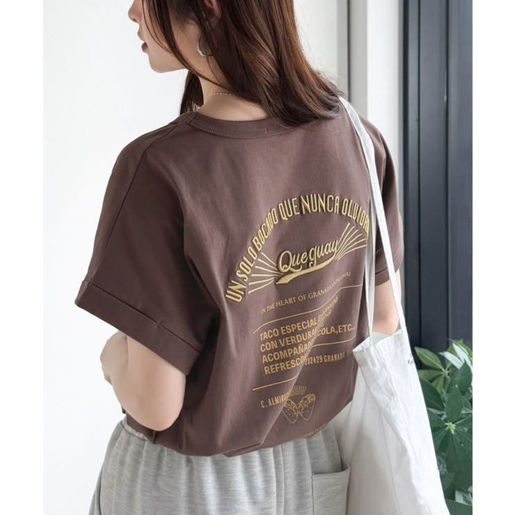 《JaVaジャバコラボ》背中で魅せる。バック刺繍フレンチスリーブTシャツ（半袖） | Classical Elf  | 詳細画像10 