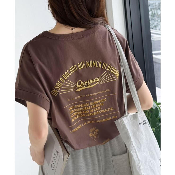 《JaVaジャバコラボ》背中で魅せる。バック刺繍フレンチスリーブTシャツ（半袖） | Classical Elf  | 詳細画像11 