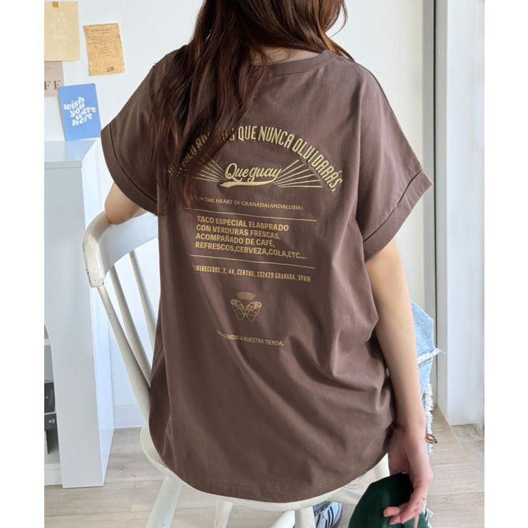 《JaVaジャバコラボ》背中で魅せる。バック刺繍フレンチスリーブTシャツ（半袖） | Classical Elf  | 詳細画像12 