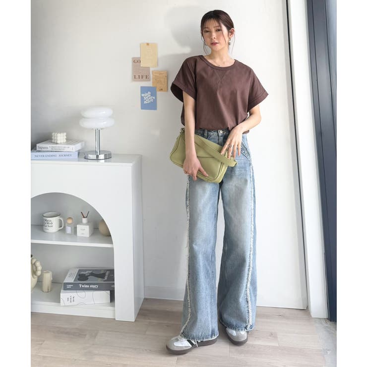 《JaVaジャバコラボ》背中で魅せる。バック刺繍フレンチスリーブTシャツ（半袖） | Classical Elf  | 詳細画像15 