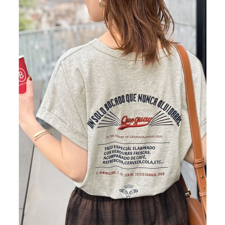 《JaVaジャバコラボ》背中で魅せる。バック刺繍フレンチスリーブTシャツ（半袖） | Classical Elf  | 詳細画像16 