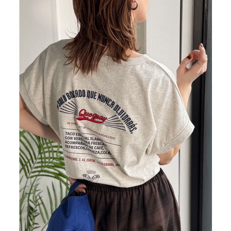 《JaVaジャバコラボ》背中で魅せる。バック刺繍フレンチスリーブTシャツ（半袖） | Classical Elf  | 詳細画像18 