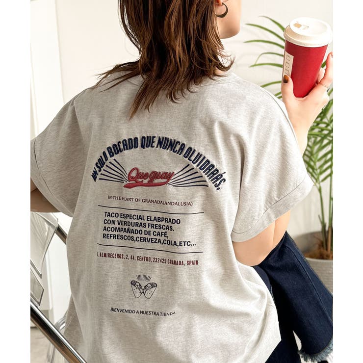 《JaVaジャバコラボ》背中で魅せる。バック刺繍フレンチスリーブTシャツ（半袖） | Classical Elf  | 詳細画像19 