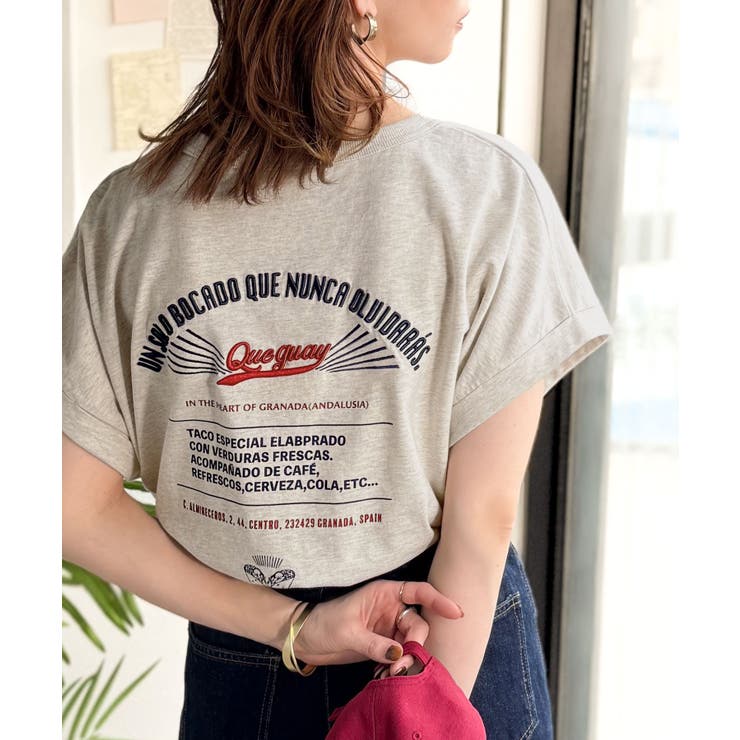 《JaVaジャバコラボ》背中で魅せる。バック刺繍フレンチスリーブTシャツ（半袖） | Classical Elf  | 詳細画像20 