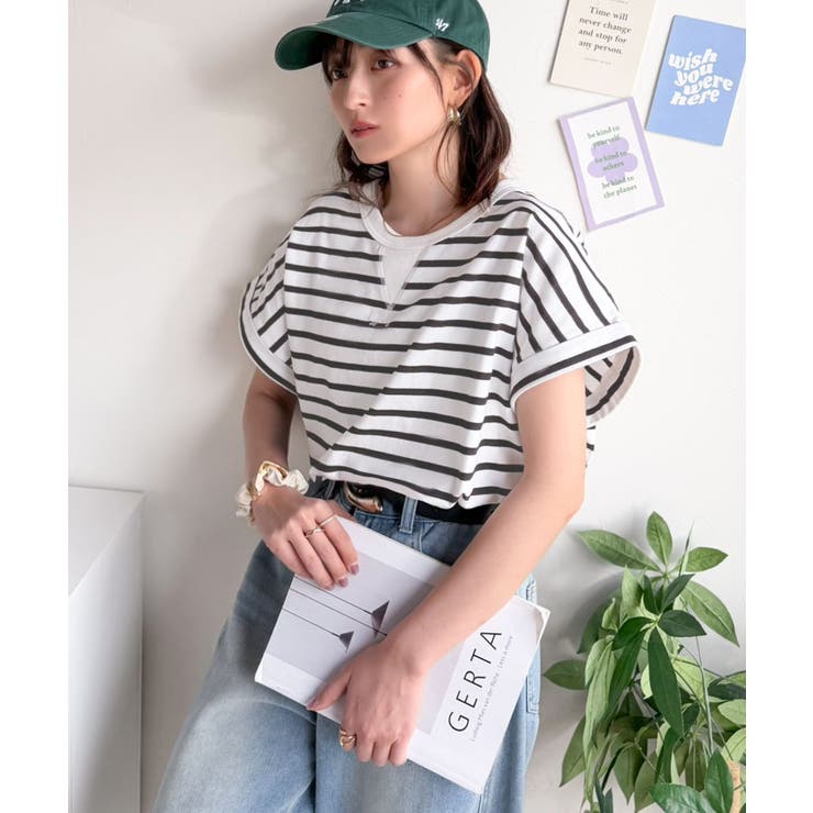 《JaVaジャバコラボ》背中で魅せる。バック刺繍フレンチスリーブTシャツ（半袖） | Classical Elf  | 詳細画像30 