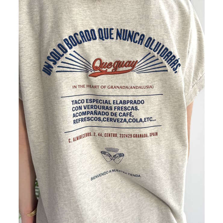 《JaVaジャバコラボ》背中で魅せる。バック刺繍フレンチスリーブTシャツ（半袖） | Classical Elf  | 詳細画像33 