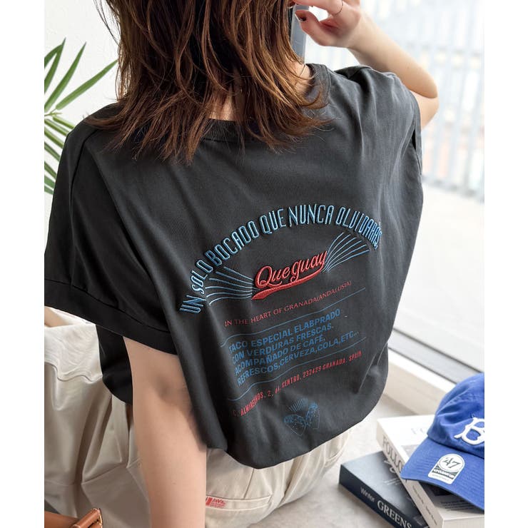 《JaVaジャバコラボ》背中で魅せる。バック刺繍フレンチスリーブTシャツ（半袖） | Classical Elf  | 詳細画像1 