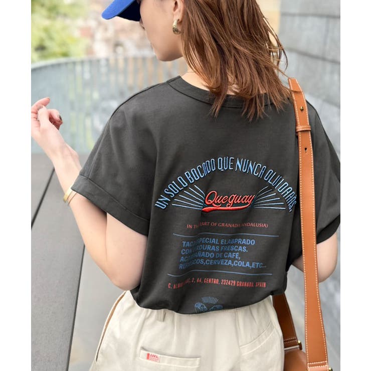 《JaVaジャバコラボ》背中で魅せる。バック刺繍フレンチスリーブTシャツ（半袖） | Classical Elf  | 詳細画像2 