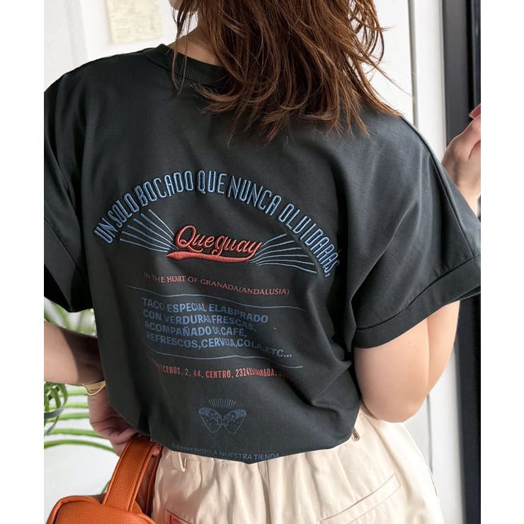 《JaVaジャバコラボ》背中で魅せる。バック刺繍フレンチスリーブTシャツ（半袖） | Classical Elf  | 詳細画像3 