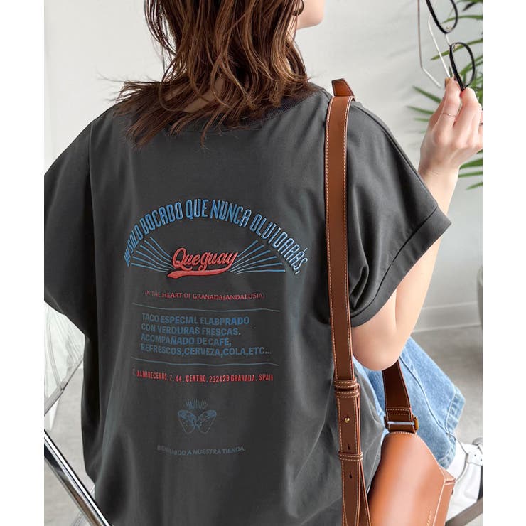 《JaVaジャバコラボ》背中で魅せる。バック刺繍フレンチスリーブTシャツ（半袖） | Classical Elf  | 詳細画像5 
