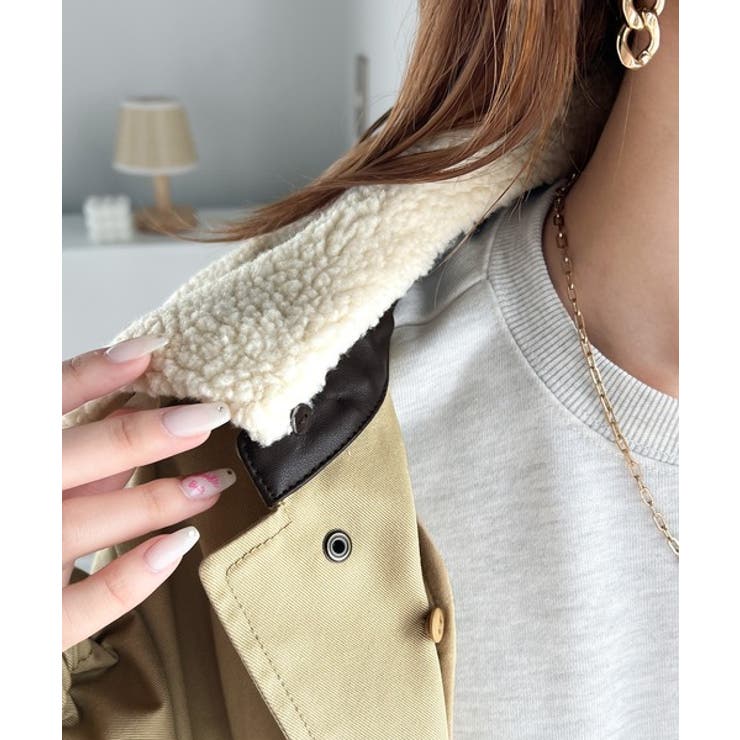 ボリュームが可愛い。取り外し可能ボアライナー付 5wayスタンドカラージャケット | Classical Elf  | 詳細画像23 