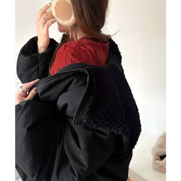 セーラー風カラーがあざとい。中綿バルーンシルエットブルゾン | Classical Elf  | 詳細画像10 