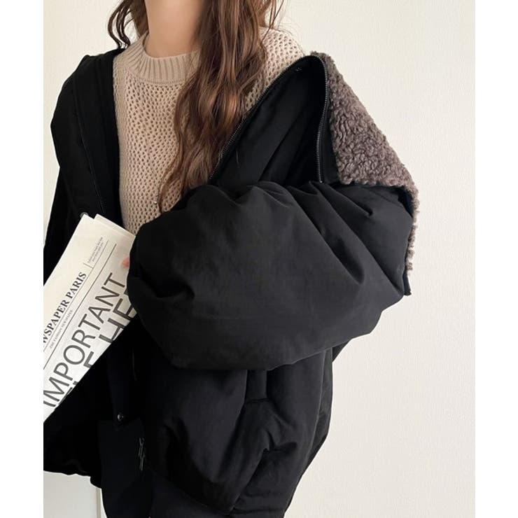 セーラー風カラーがあざとい。中綿バルーンシルエットブルゾン | Classical Elf  | 詳細画像13 