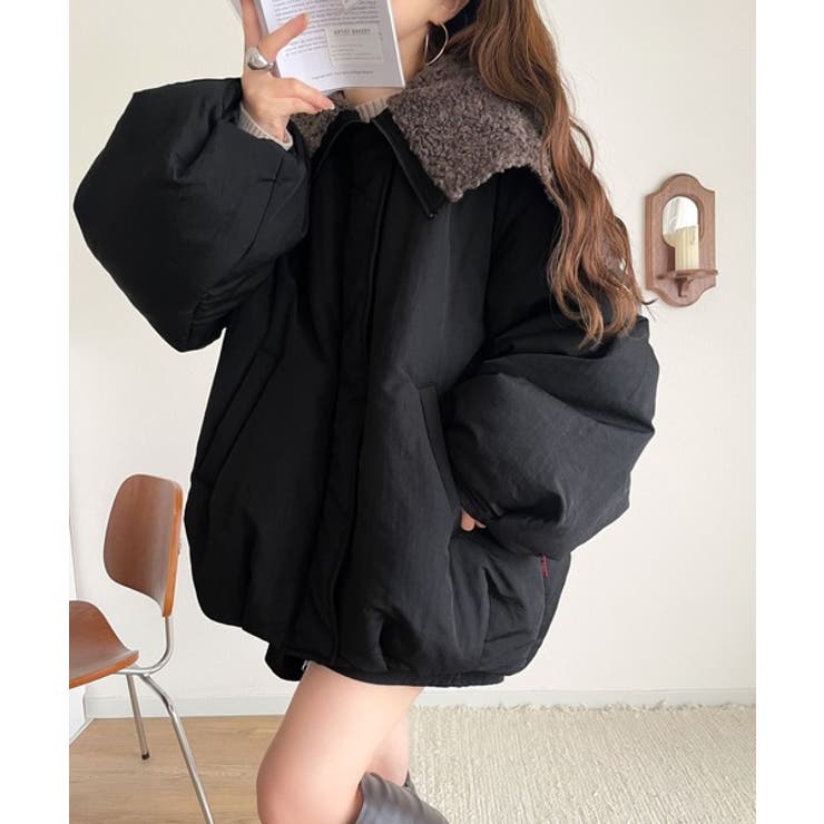 セーラー風カラーがあざとい。中綿バルーンシルエットブルゾン | Classical Elf  | 詳細画像14 