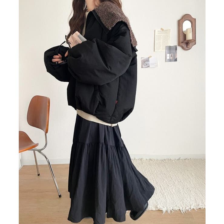 セーラー風カラーがあざとい。中綿バルーンシルエットブルゾン | Classical Elf  | 詳細画像18 