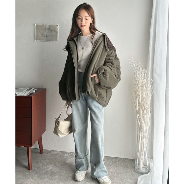 セーラー風カラーがあざとい。中綿バルーンシルエットブルゾン | Classical Elf  | 詳細画像28 