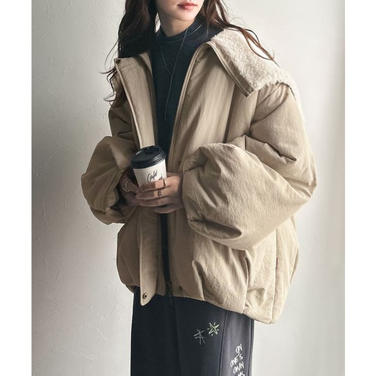 セーラー風カラーがあざとい。中綿バルーンシルエットブルゾン | Classical Elf  | 詳細画像31 