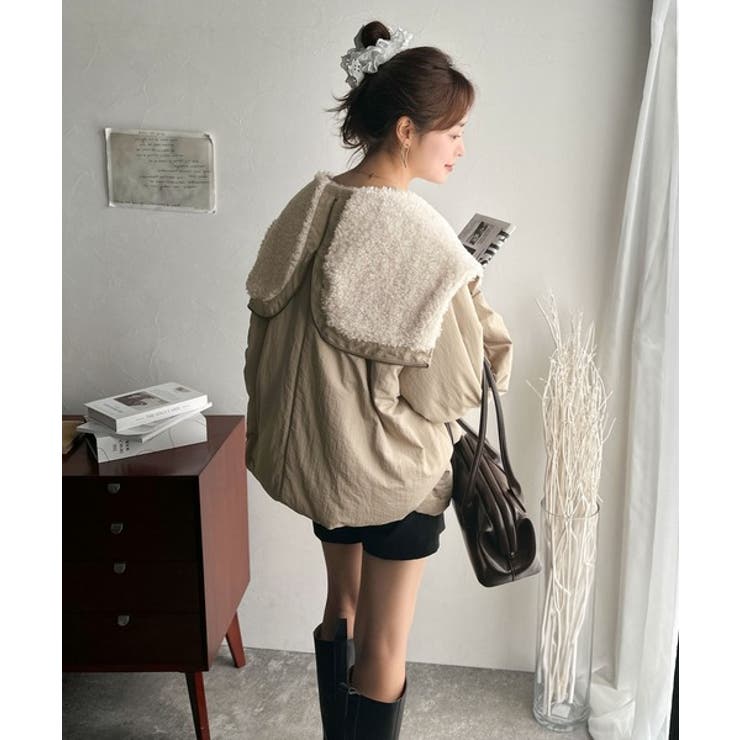 セーラー風カラーがあざとい。中綿バルーンシルエットブルゾン | Classical Elf  | 詳細画像33 