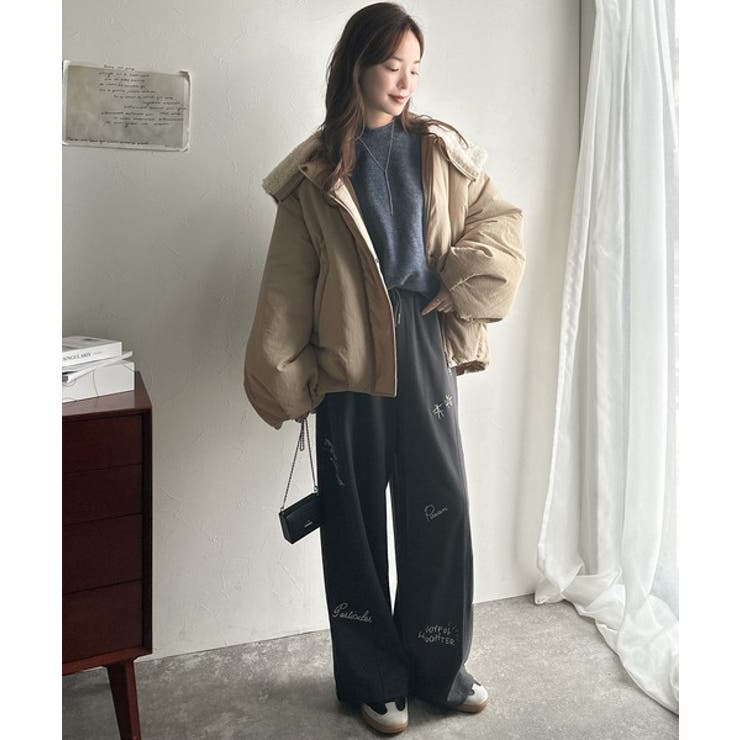 セーラー風カラーがあざとい。中綿バルーンシルエットブルゾン | Classical Elf  | 詳細画像38 