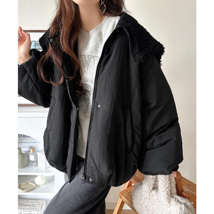 セーラー風カラーがあざとい。中綿バルーンシルエットブルゾン | Classical Elf  | 詳細画像2 