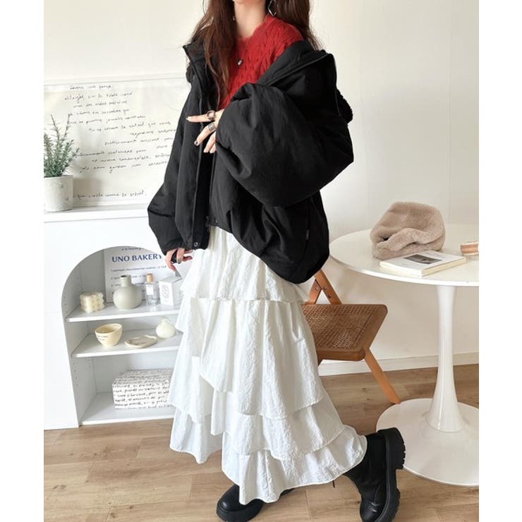 セーラー風カラーがあざとい。中綿バルーンシルエットブルゾン | Classical Elf  | 詳細画像5 