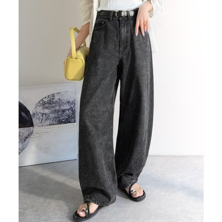 ブラック | 《JaVaジャバコラボ》旬顔シルエットで魅せる。コットン100％カーブシルエット… | Classical Elf 