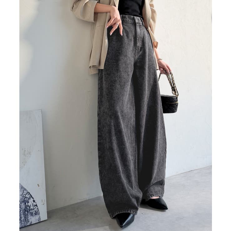 《JaVa ジャバコラボ》快適さとおしゃれの両立！バルーンデニムパンツ | Classical Elf  | 詳細画像1 