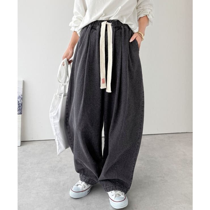 《JaVaジャバコラボ》365日、着回し無限！ウエストドロスト付きコクーンデニム… | Classical Elf  | 詳細画像6 