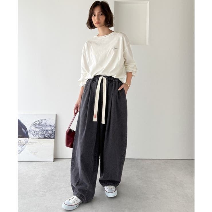 《JaVaジャバコラボ》365日、着回し無限！ウエストドロスト付きコクーンデニム… | Classical Elf  | 詳細画像9 